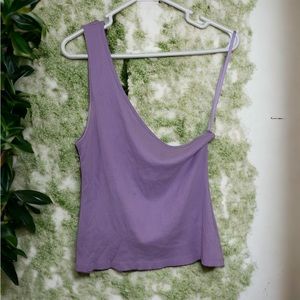 Anthropologie Womens Extra Large (XL) One Shoulder Purple Tank Top